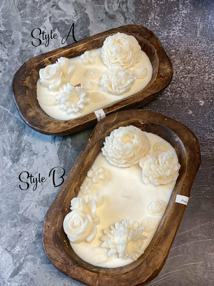 Plow & Hearth Botanical Garden Dough Bowl Candle