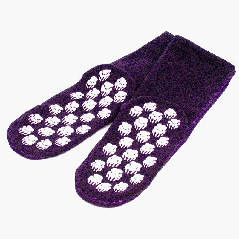 Plow & Hearth Polar Feet Fleece Socks - Purple Rain