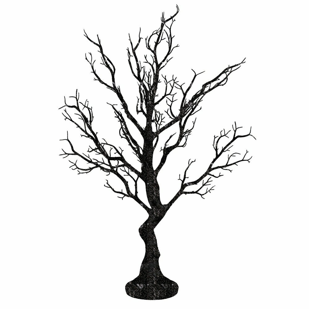 Plow & Hearth Black Glittered Manzanita Tree