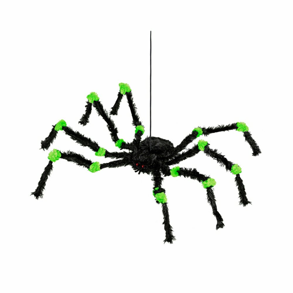 Plow & Hearth Spider Hanging Décor, Orange & Green, Set of 2