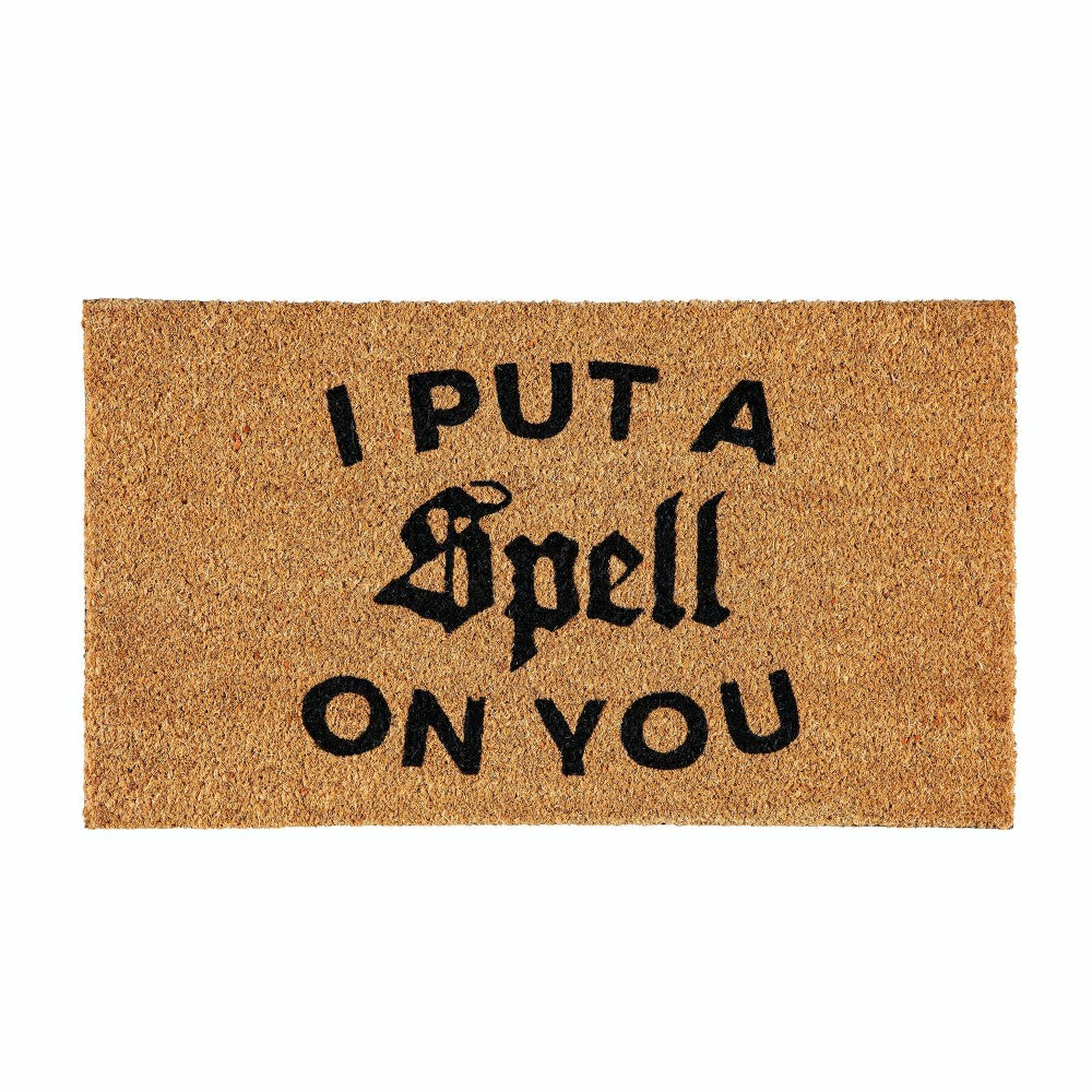 Plow & Hearth Halloween Greeting Coir Mat, I Put a Spell on You