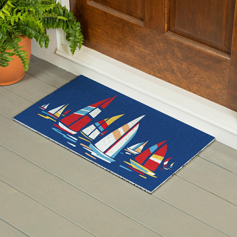 Plow & Hearth EG Studio Palm Beach Coastal PVC Mat (28x16)
