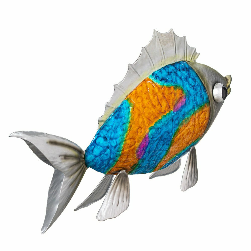 Plow & Hearth Metal Gradient Fish Garden Statue