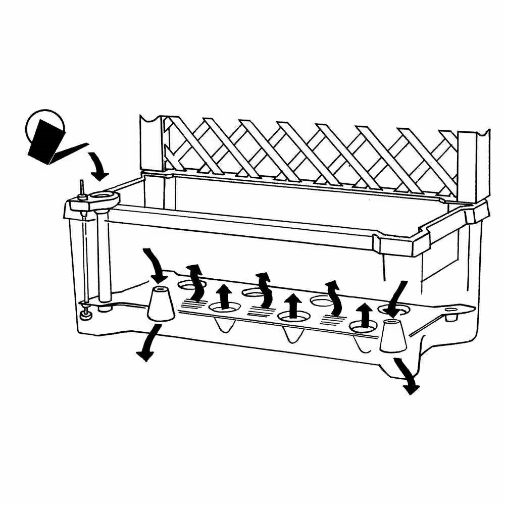 Plow & Hearth Self-Watering Garden Planter with Trellis