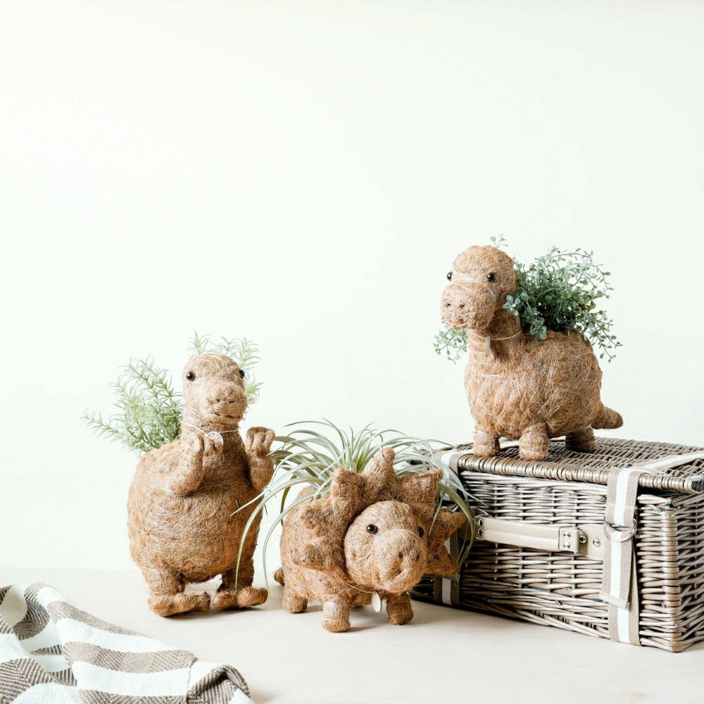 Plow & Hearth Brontosaurus Planter - Coco Coir Pots
