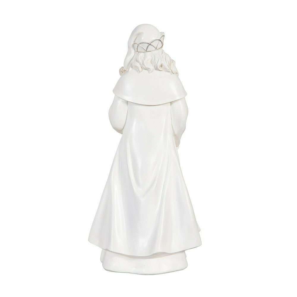 Plow & Hearth Season to Sparkle Garden Statue, Resin Garden Statue, Saint Nick, 20"H