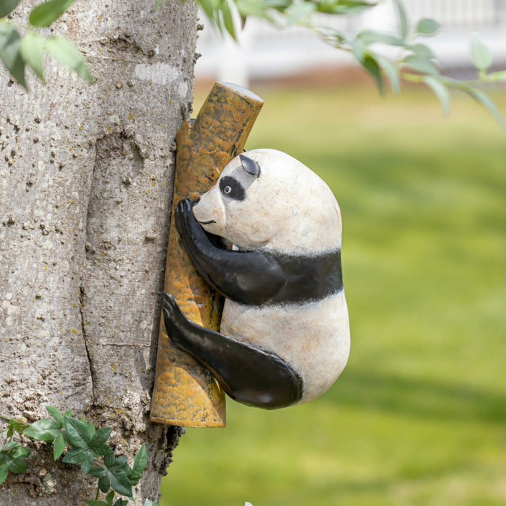 Plow & Hearth Metal Panda on Branch Tree/Wall Hanger