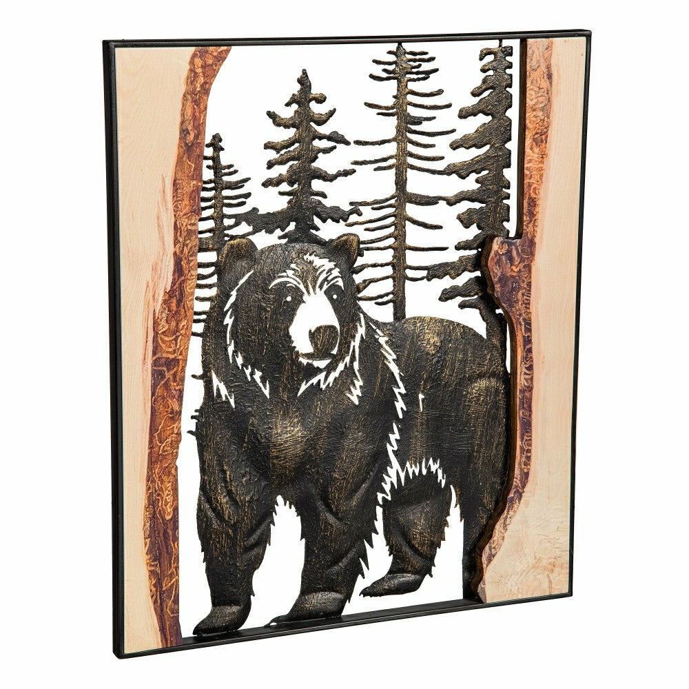 Plow & Hearth Woodland Storybook Indoor Wall Decor, Laser Cut Metal & Wood Wall Art,