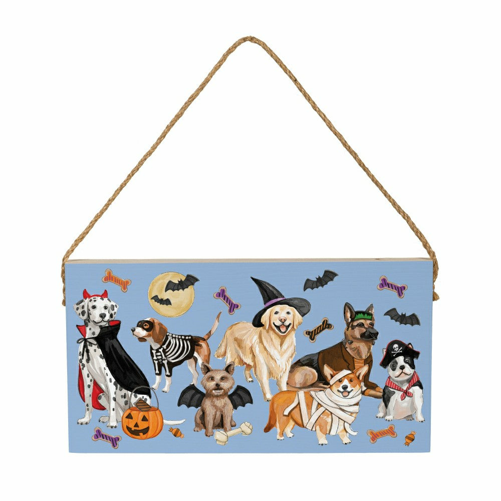Plow & Hearth HALLOWEEN Hanging Sign, 11"x6"