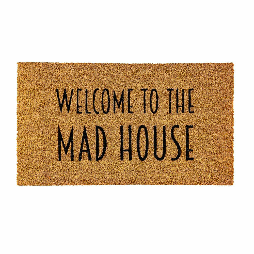 Plow & Hearth Welcome to the Mad House Coir Mat