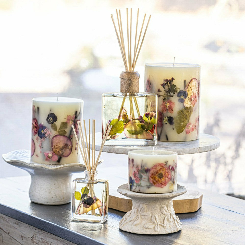 Plow & Hearth Petite Botanical Candle - Blushing Rosewood