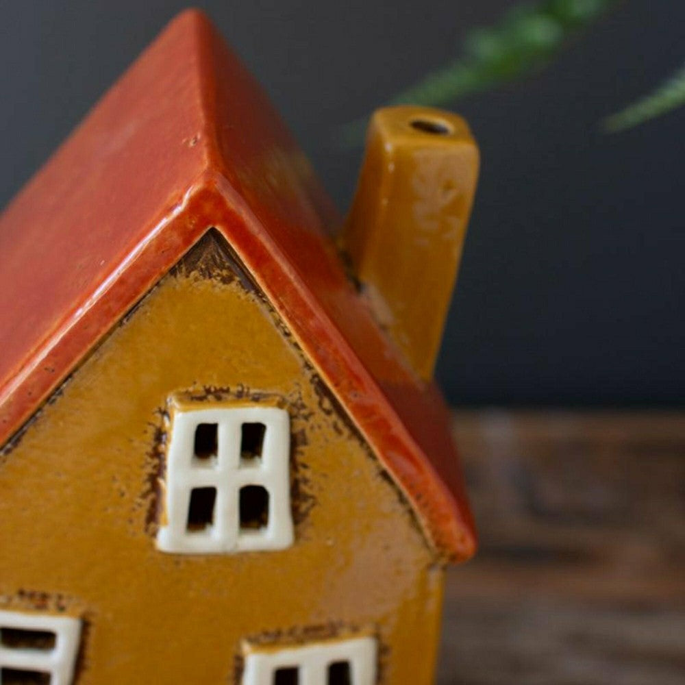 Plow & Hearth Ceramic House Luminaries, Set of 3