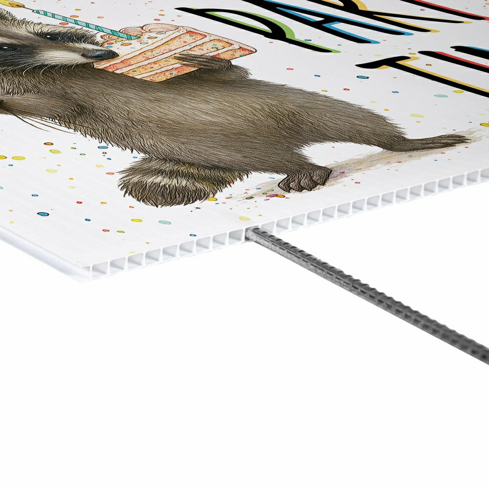 Plow & Hearth This Calls For Cake Yard Sign with H-Stake, "It‘s Party Time!", 24"x18