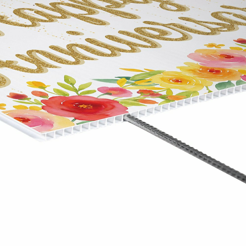 Plow & Hearth This Calls For Cake Yard Sign with H-Stake, "Happy Anniversary", 24"x1