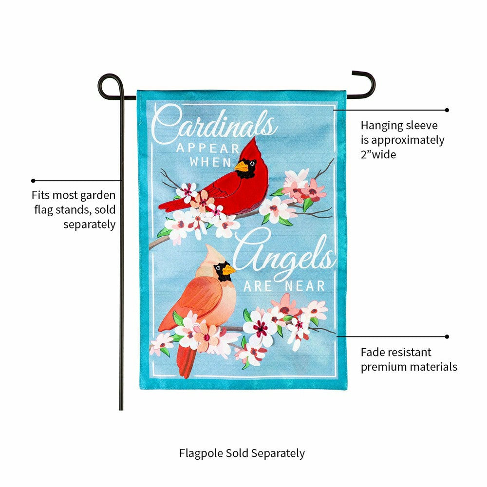 Plow & Hearth Angels are Near Linen Garden Flag