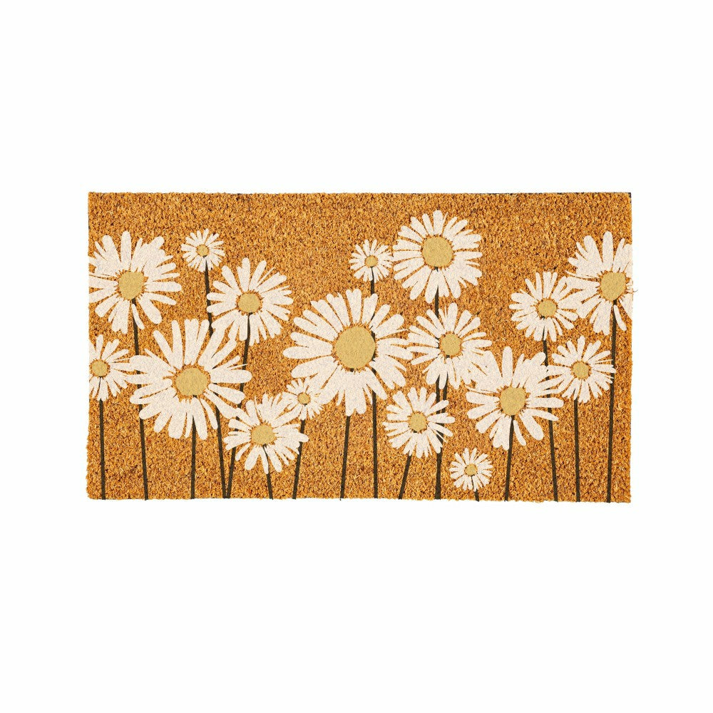 Plow & Hearth EG Studio Home Coordinates Dandelion Coir Mat, 28x16"