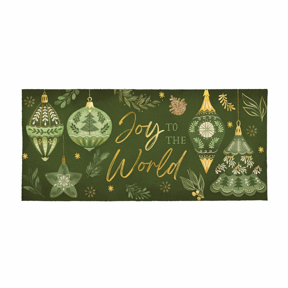 Plow & Hearth 22X10” FLOCKED COIRSASSAFRAS MAT
