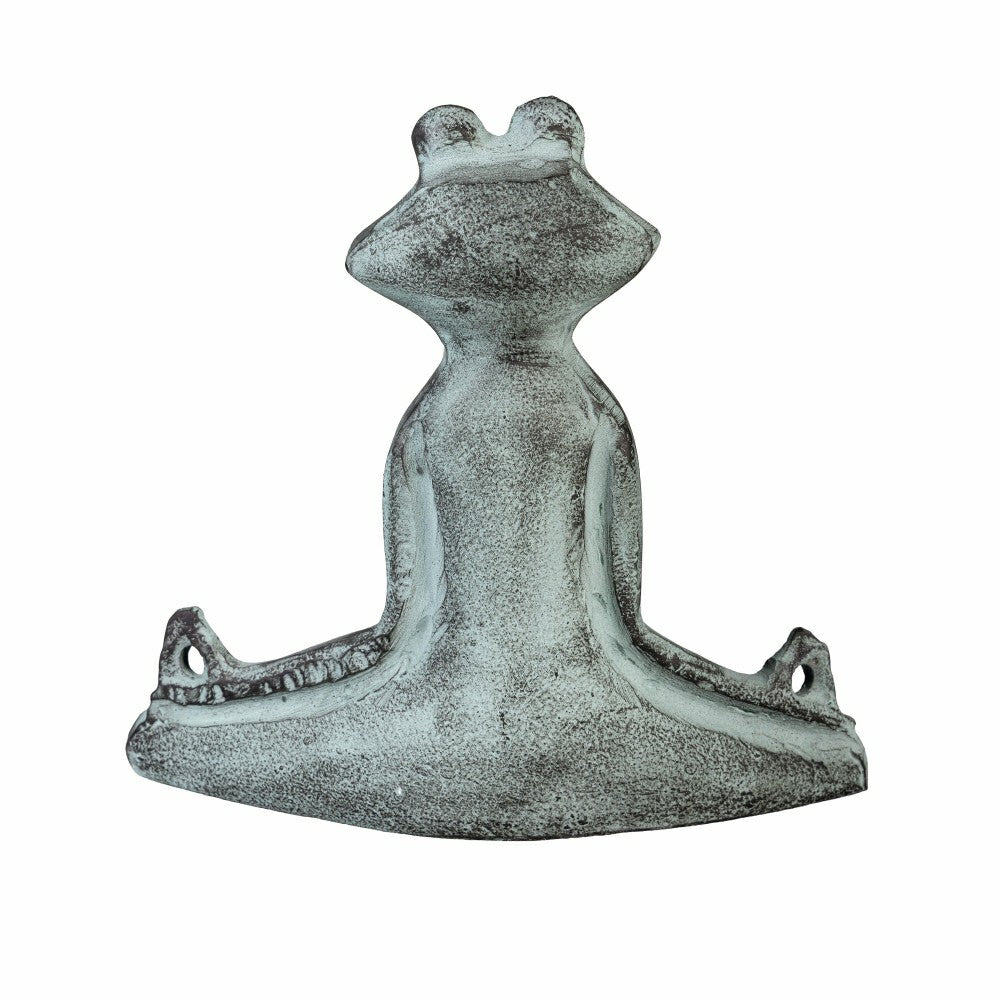 Plow & Hearth Metal Distressed Yoga Frog Garden Statue