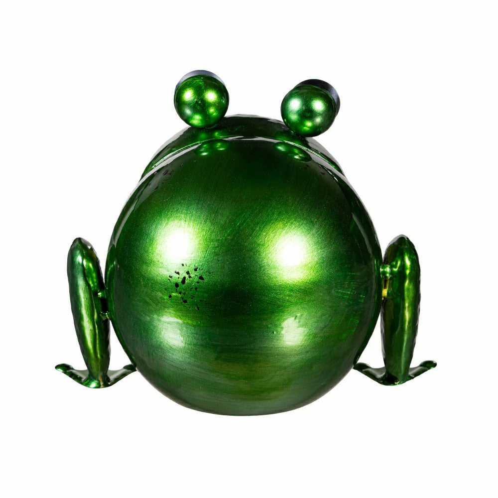 Plow & Hearth Metal Colorful Frog Garden Statue