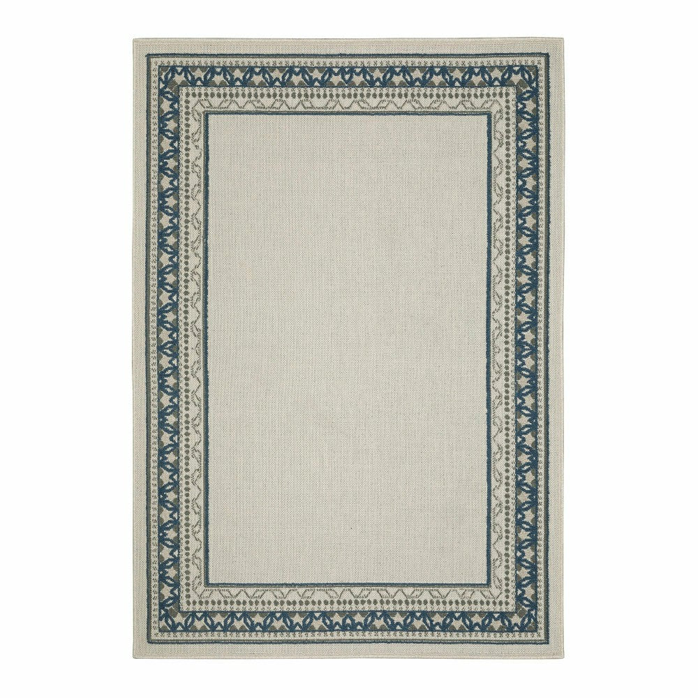 Plow & Hearth Indoor/Outdoor York Border Polypropylene Rug, 3'3" x 5'