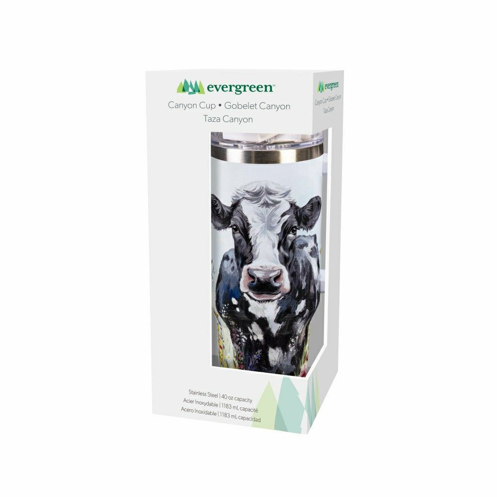 Plow & Hearth Hillside Pasture Tumbler Canyon Cup Double Wall Stainless Steel, Farm