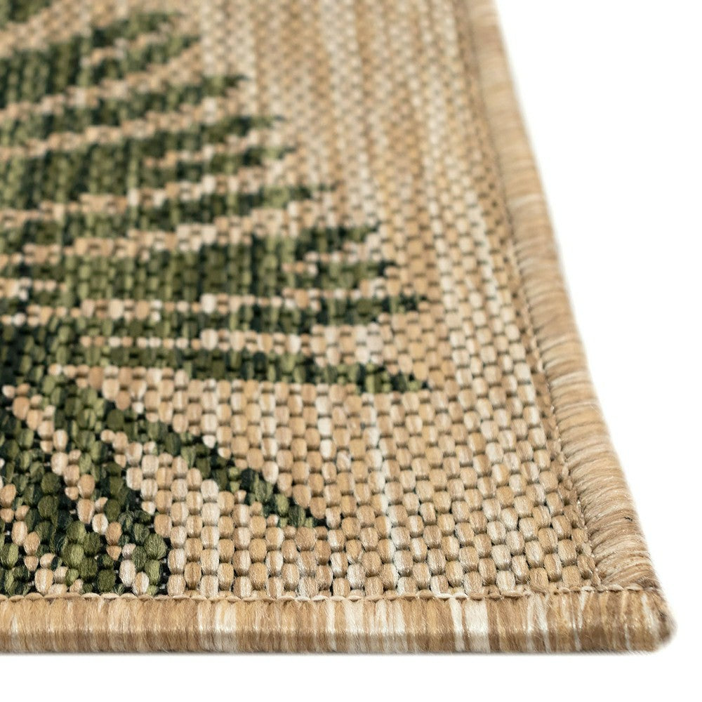 Plow & Hearth Indoor/Outdoor Textured Palms Polypropylene Rug, 7'10" square