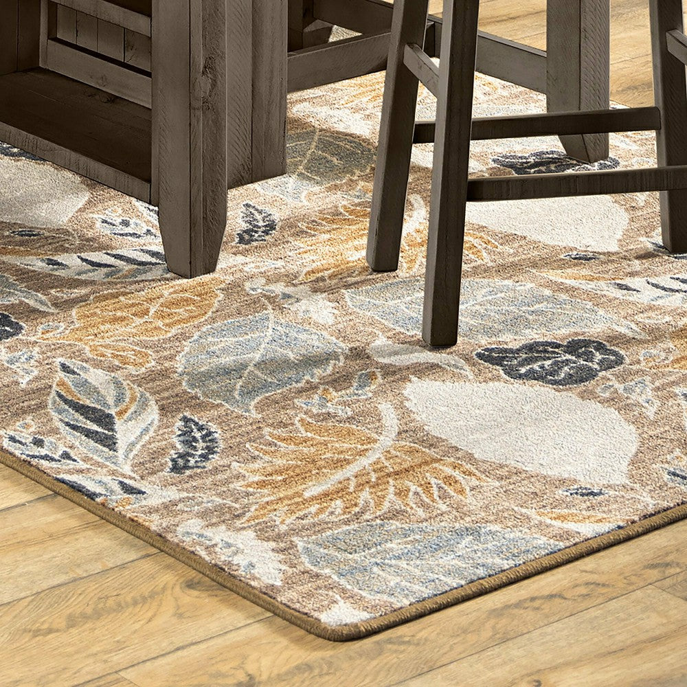Plow & Hearth Leaves EnduraStran Area Rug, 8' x 11'