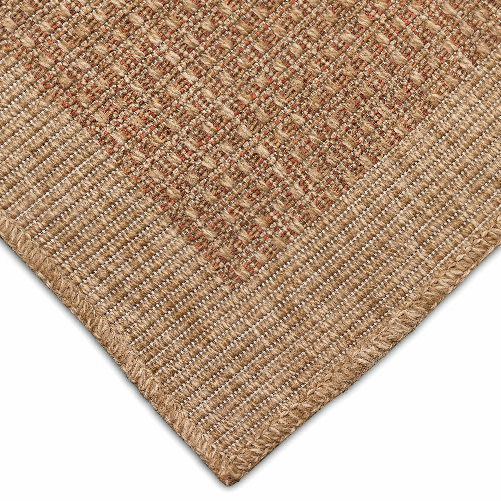 Plow & Hearth Indoor/Outdoor Toulouse Border Print Rug, 7'10" x 9'10"
