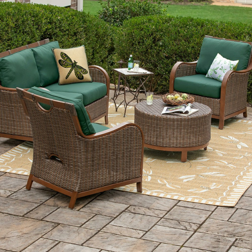 Plow & Hearth Indoor/Outdoor Dragonfly Rug, 7'10" x 9'10"