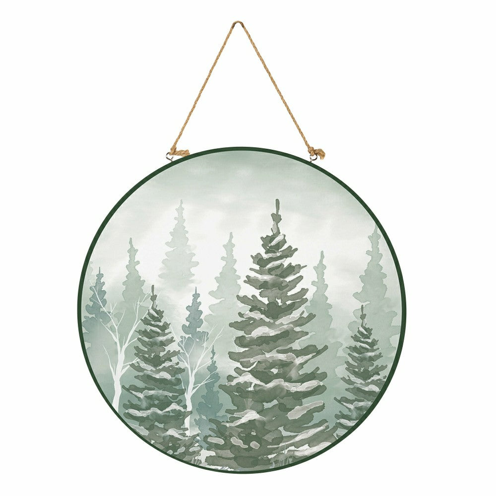 Plow & Hearth Winter Grove Forest Door Décor, MDF, 18"