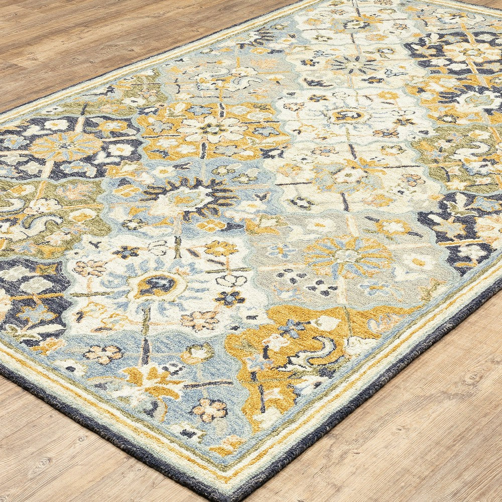 Plow & Hearth Willow Oaks Lattice Wool Rug