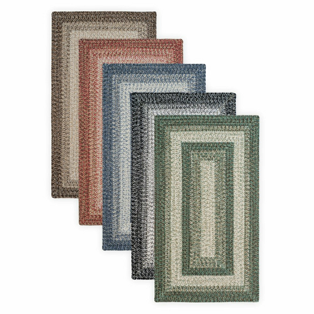 Plow & Hearth Indoor/Outdoor Rectangle Woodridge Braided Polypropylene Rug, 2'7" x 9