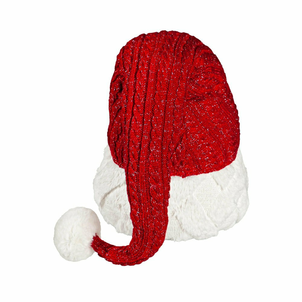 Plow & Hearth Traditional Santa Table Decor Fabric Gnome with Red Hat