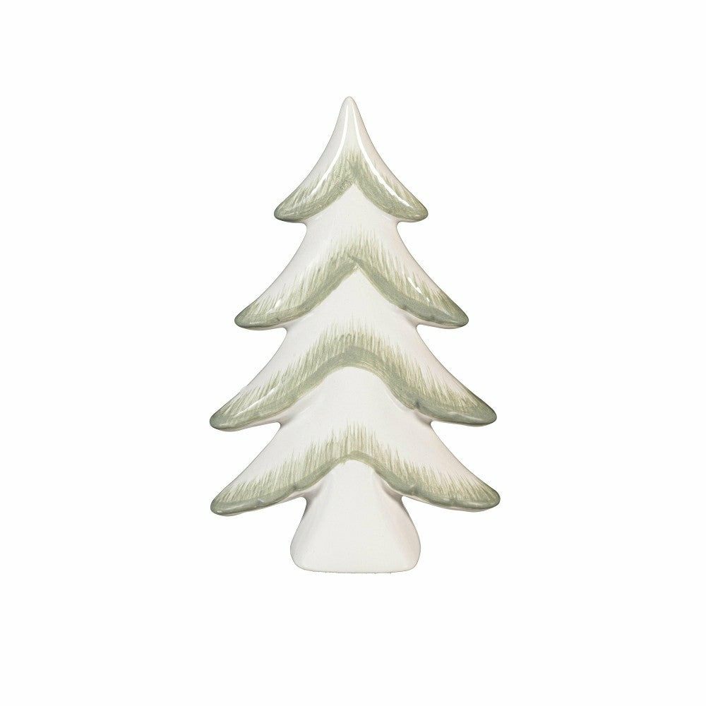 Plow & Hearth Shades of Emerald Table Décor Ceramic Tree, Set of 2