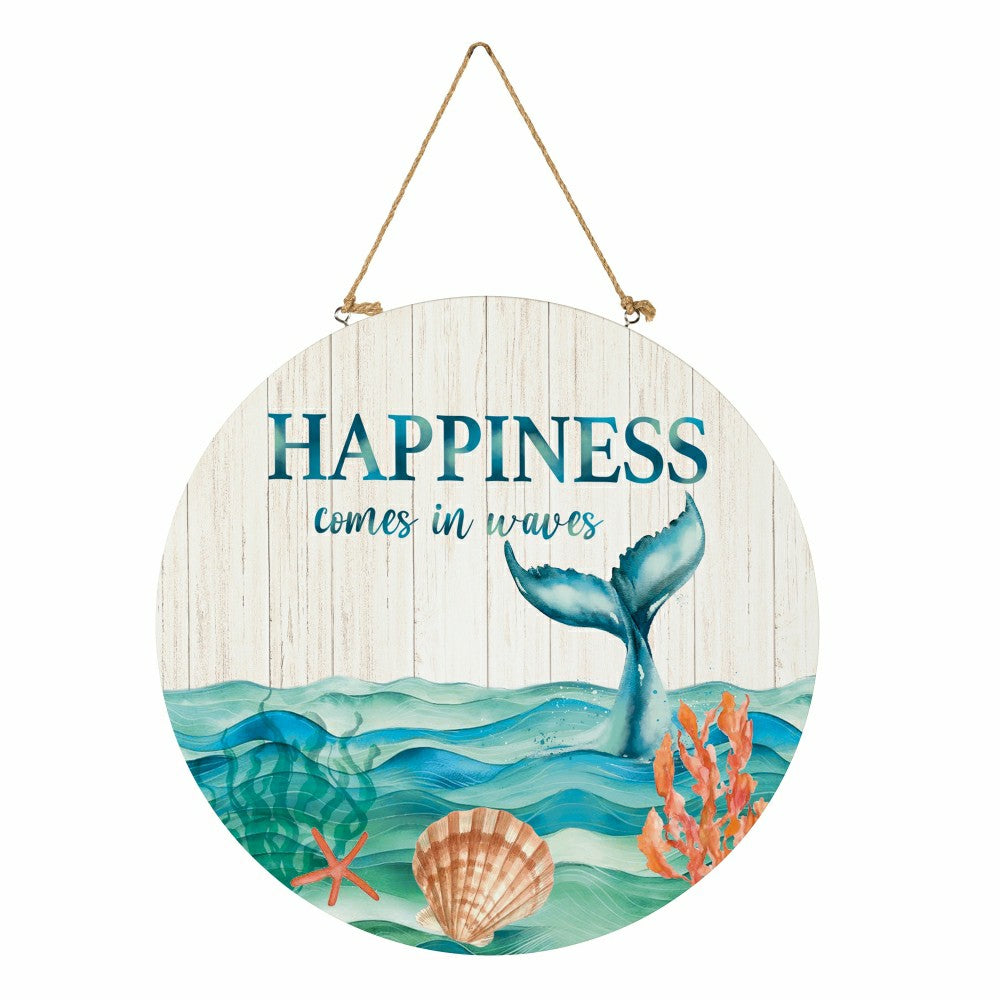 Plow & Hearth Blue Coastal Beach, 18" Door Décor