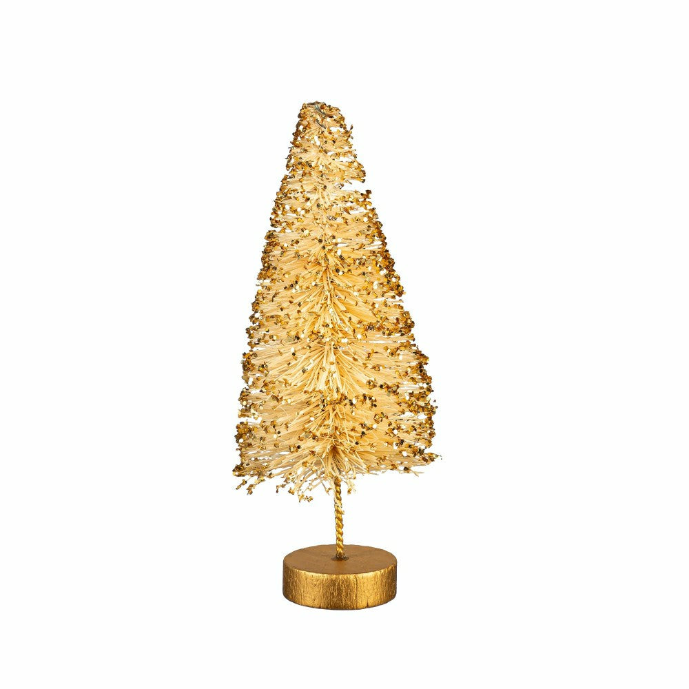 Plow & Hearth Shades of Green Table Décor Bottle Brush Tree Set