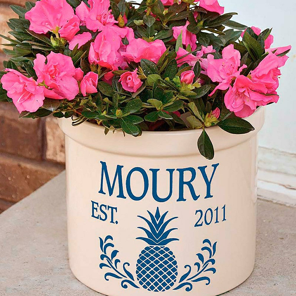 Plow & Hearth Pineapple Personalized Crock