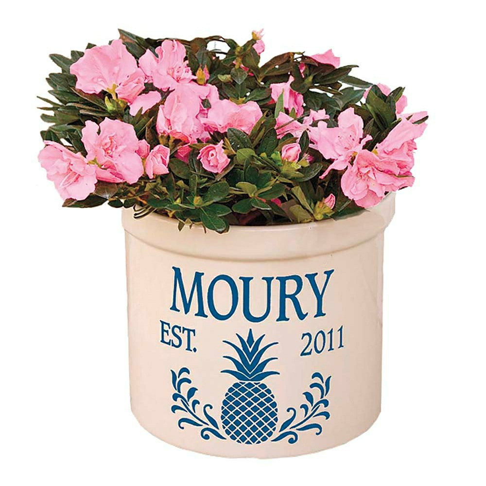 Plow & Hearth Pineapple Personalized Crock