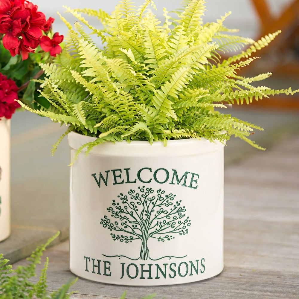 Plow & Hearth Personalized Tree of Life Crock