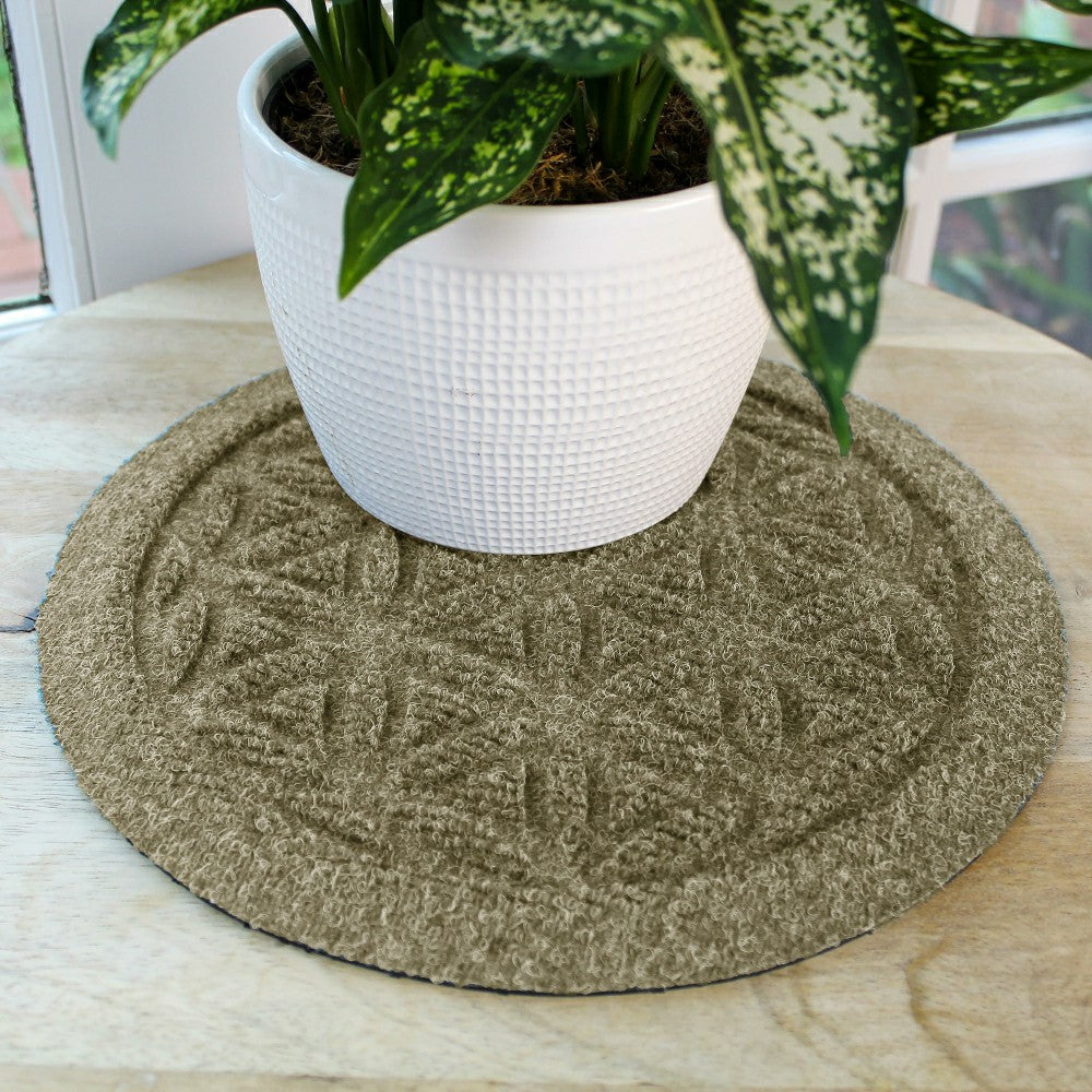 Plow & Hearth WaterHog® 12" Flower of Life Plant Trivets, Set of 4