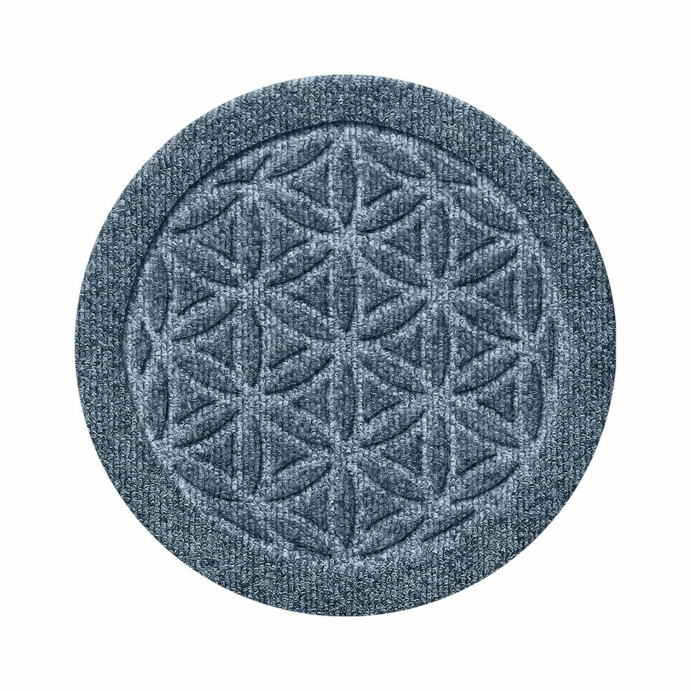 Plow & Hearth WaterHog® 12" Flower of Life Plant Trivets, Set of 4