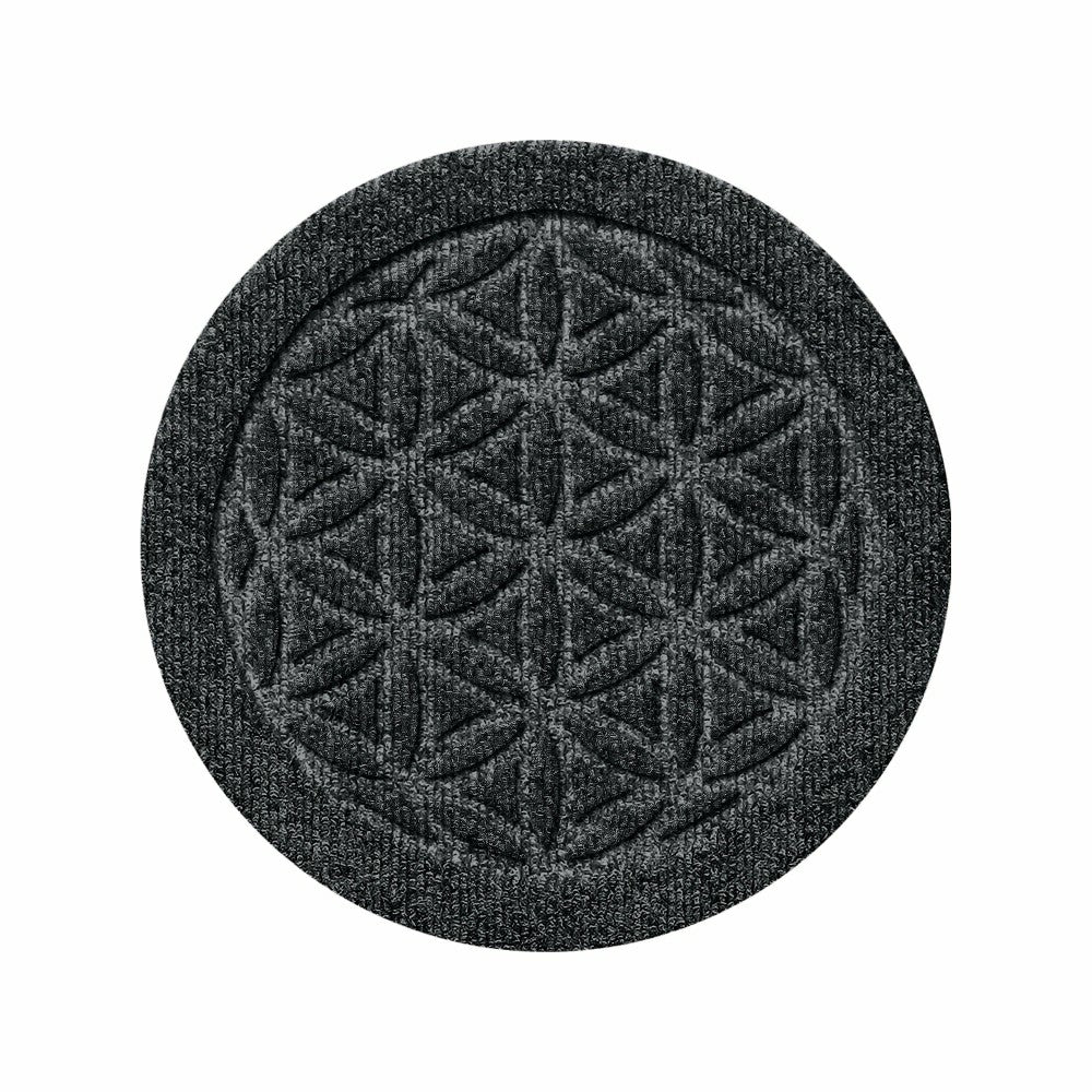 Plow & Hearth WaterHog® 12" Flower of Life Plant Trivets, Set of 4