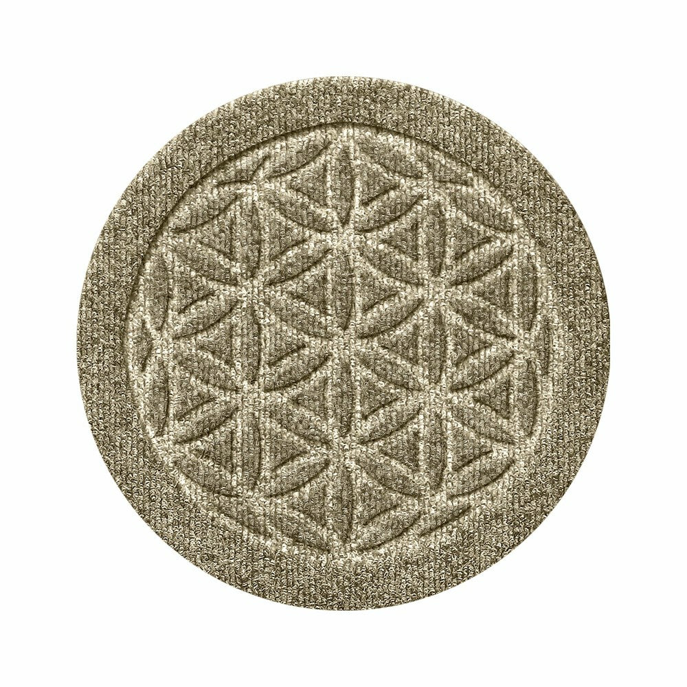 Plow & Hearth WaterHog® 12" Flower of Life Plant Trivets, Set of 4