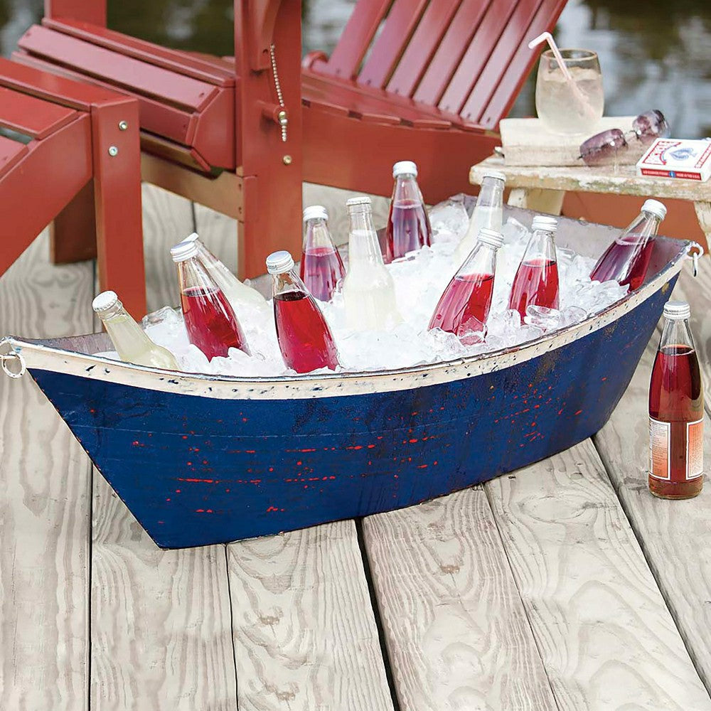 Plow & Hearth Recycled Metal Boat Planter