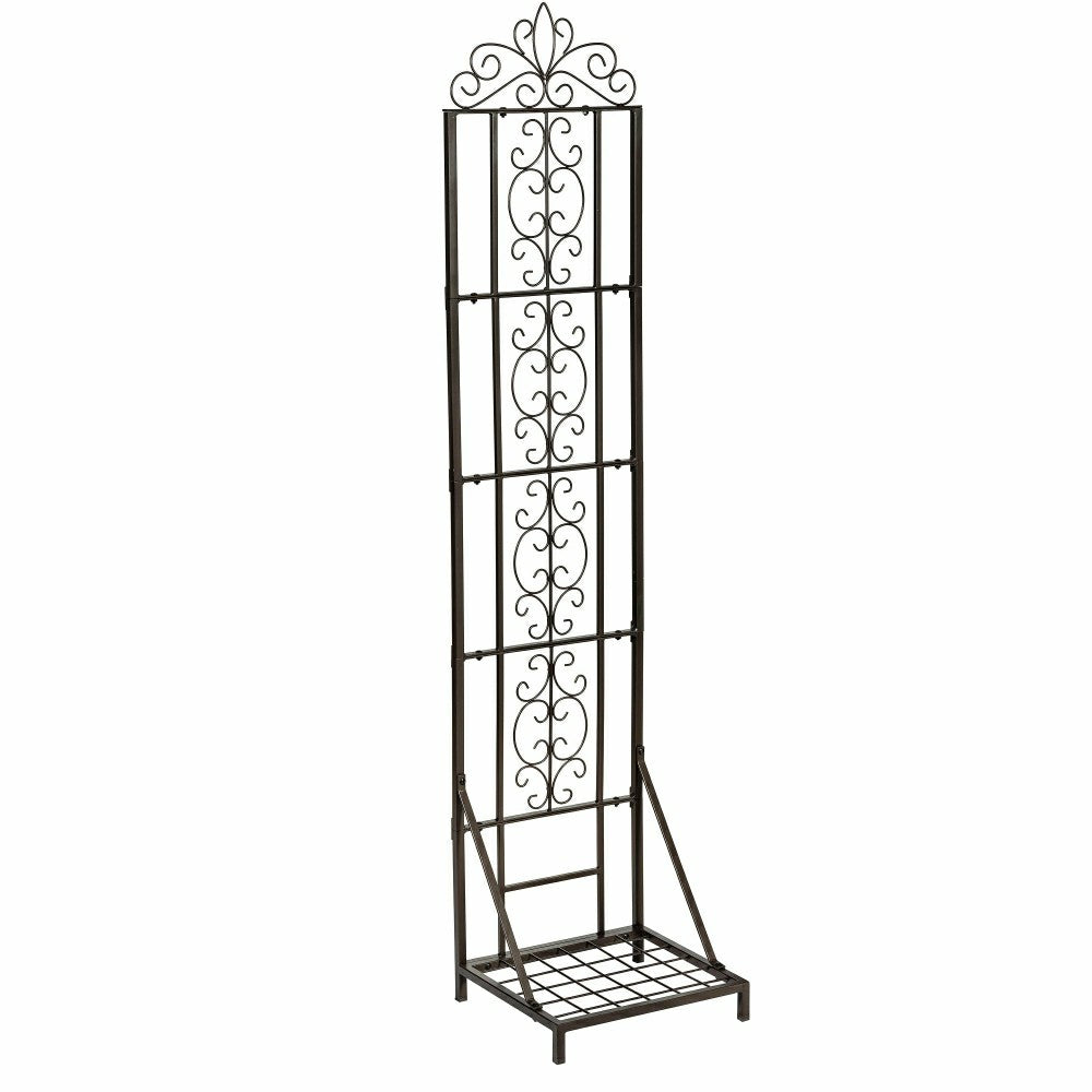 Plow & Hearth Montebello Metal Lattice Trellis with Planter Stand