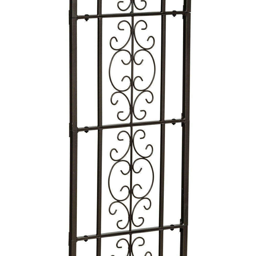 Plow & Hearth Montebello Metal Lattice Trellis with Planter Stand