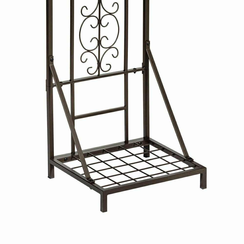 Plow & Hearth Montebello Metal Lattice Trellis with Planter Stand