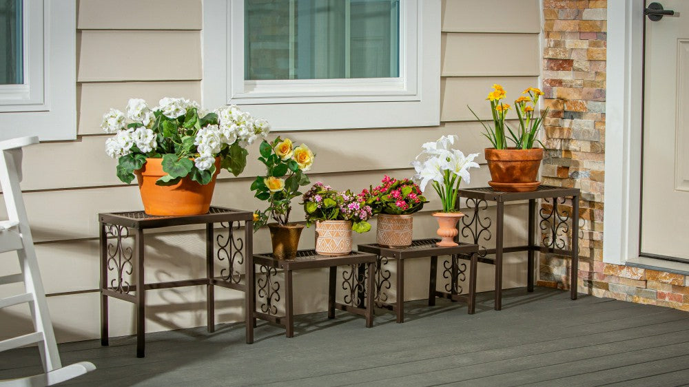 Plow & Hearth Montebello Plant Stand Set of 4