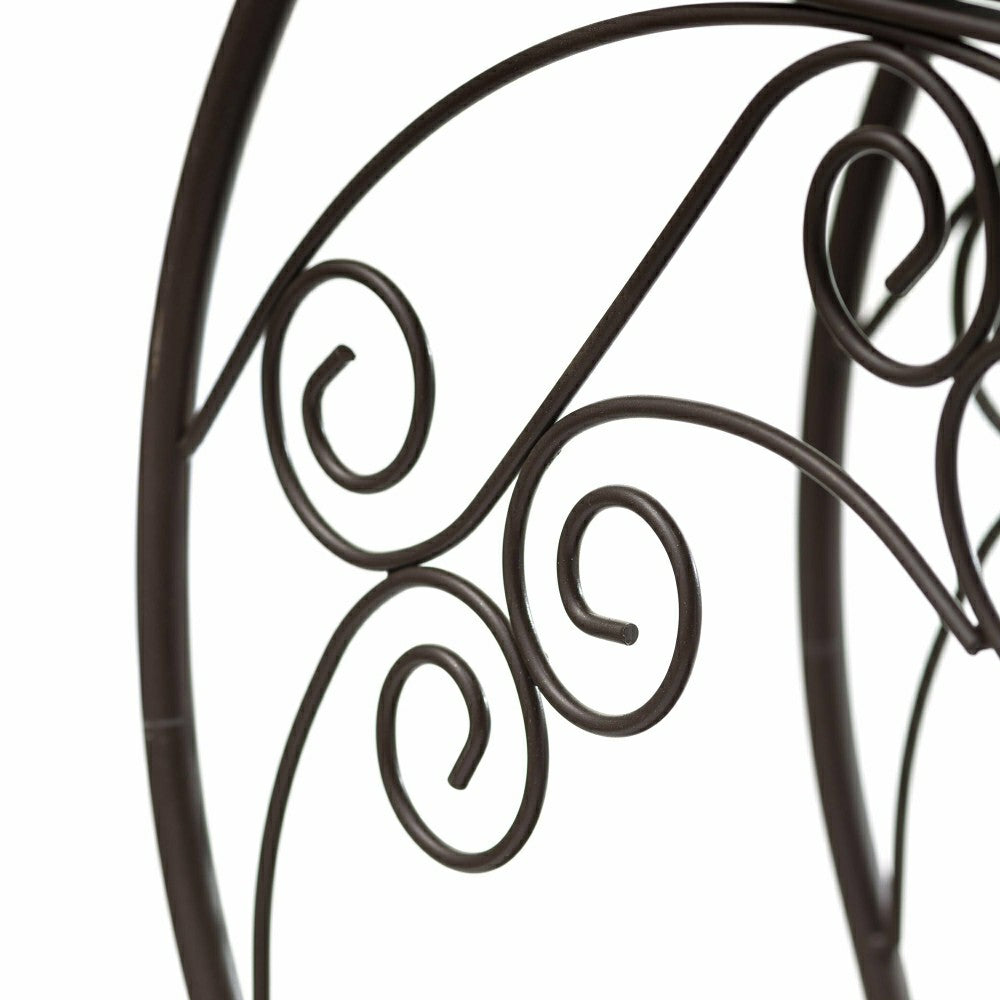 Plow & Hearth Two-Shelf Cast Iron Plant Stand with Birds