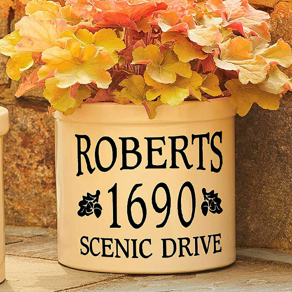 Plow & Hearth Acorn-Styled Personalized Crock